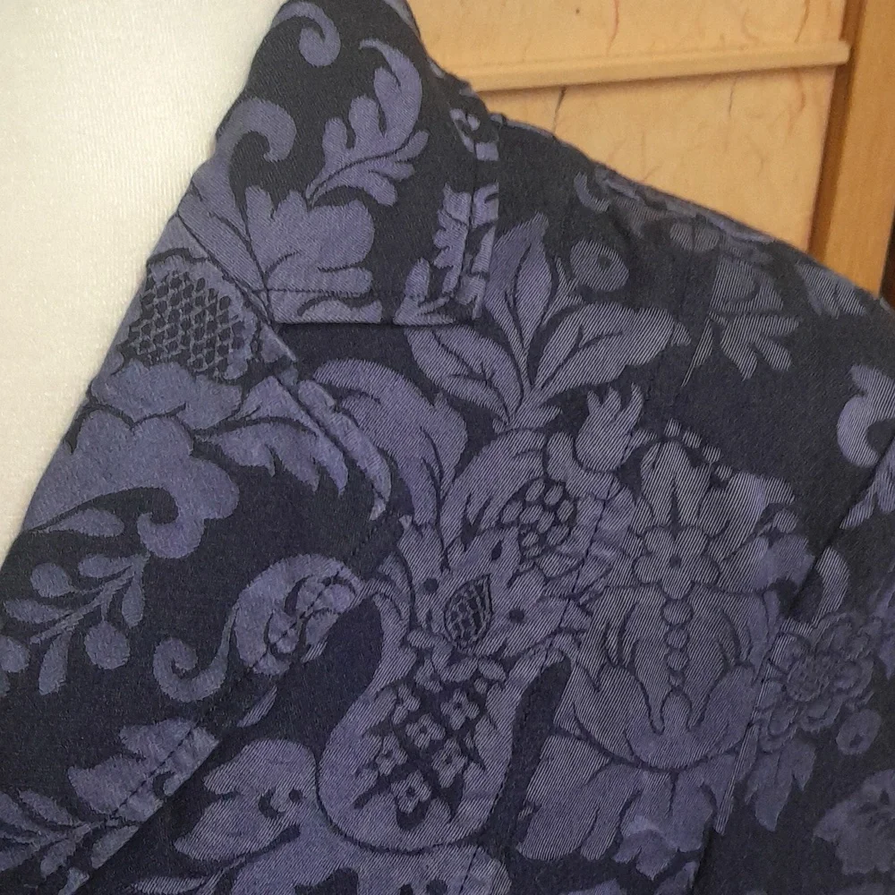 Tommy Bahama blue floral blazer/jacket and scarf set size 8/10 M - Picture 5 of 13